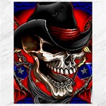 Confederate Flag Usa America United States Csa Civil War Rebel Dixie Military Poster Skull Canvas 18  x 24  17.8 x23.08  Canvas - 1