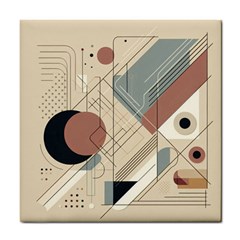 Boho Abstract Architecture Tile Coaster by Bedest