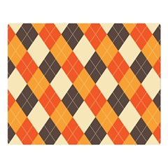 Halloween Argyle Pattern  Two Sides Premium Plush Fleece Blanket (large) by Safari