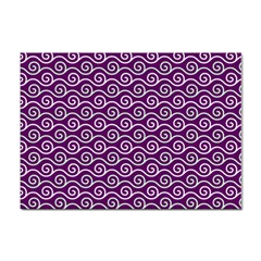 Violet White Pattern Sticker A4 (10 Pack) by ytdream