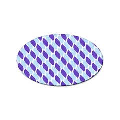 White Blue Pattern Sticker Oval (100 Pack) by ytdream