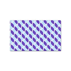 White Blue Pattern Sticker Rectangular (10 Pack) by ytdream