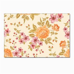 Peony Flower Floral Flora Pattern Postcards 5  X 7  (pkg Of 10) by Bedest