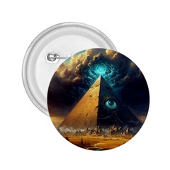 Mystic Blue Pyramid Art 2 25  Buttons by ExtraAwesomeSauce