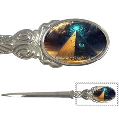 Mystic Blue Pyramid Art Letter Opener by ExtraAwesomeSauce