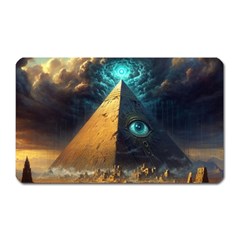 Mystic Blue Pyramid Art Magnet (rectangular) by ExtraAwesomeSauce