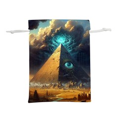 Mystic Blue Pyramid Art Lightweight Drawstring Pouch (s) by ExtraAwesomeSauce