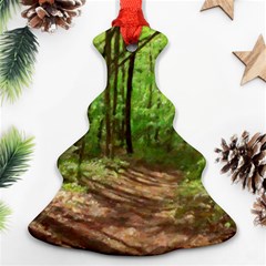 Peaceful Green Forest Walk Ornament (christmas Tree)  by ExtraAwesomeSauce