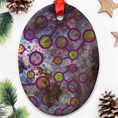 Abstract Molecular Space Art Ornament (oval) by ExtraAwesomeSauce