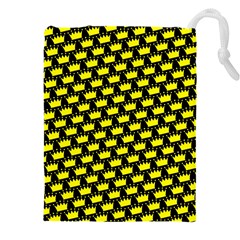 Royalty Inspired Crown Pattern Drawstring Pouch (5xl) by ExtraAwesomeSauce