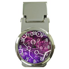 Cosmic Network Geometric Art Money Clip Watches by ExtraAwesomeSauce