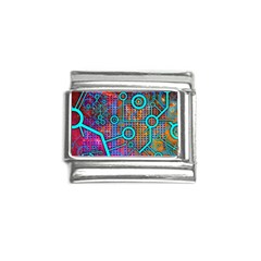 Abstract Tech Galaxy Design Italian Charm (9mm) by ExtraAwesomeSauce