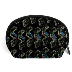 Multicolored Dna Strand Art Accessory Pouch (large) by ExtraAwesomeSauce