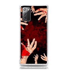 Horror Themed Bloody Hands Samsung Galaxy Note 20 Tpu Uv Case by ExtraAwesomeSauce