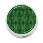 Green Diamond Grid Pattern 4-Port USB Hub (One Side) Front