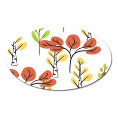Tree Auntumn Leaf Oval Magnet by anzea