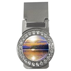 Serene Sunset Over Water Money Clips (cz)  by ExtraAwesomeSauce