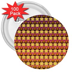 Gradient Lion Head Pattern 3  Buttons (100 Pack)  by ExtraAwesomeSauce