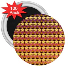 Gradient Lion Head Pattern 3  Magnets (100 Pack) by ExtraAwesomeSauce