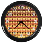 Gradient Lion Head Pattern Wall Clock (Black) Front