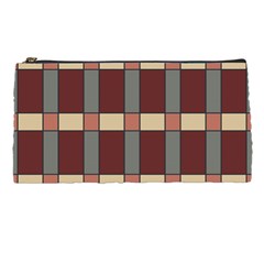 Modern Art Geometric Pattern In Red Hues Pencil Case by ExtraAwesomeSauce