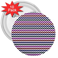Chevron Pattern 3  Buttons (10 Pack)  by ytdream