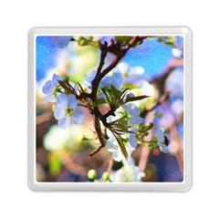 Springtime Pear Tree Blossoms Memory Card Reader (square) by ExtraAwesomeSauce