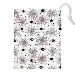 Creepy Spider Design, Adoxali, Halloween Drawstring Pouch (4xl) by kyorashop23