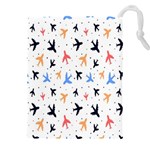 Cute airplanes planes Drawstring Pouch (5XL) Front