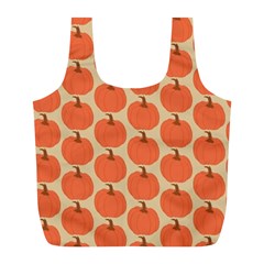 Cute Pumpkin Full Print Recycle Bag (l) by ConteMonfrey