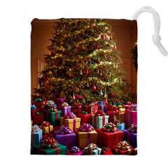 Merry Christmas Drawstring Pouch (4xl) by favoritechios
