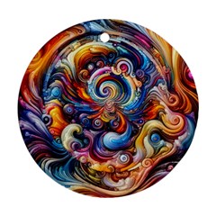 Dynamic Color Vortex Ornament (round) by ExtraAwesomeSauce