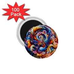 Dynamic Color Vortex 1 75  Magnets (100 Pack)  by ExtraAwesomeSauce