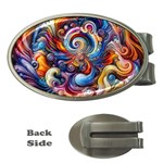 Dynamic Color Vortex Money Clips (Oval)  Front