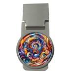 Dynamic Color Vortex Money Clips (Round)  Front