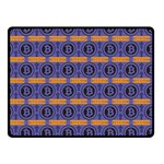 Bitcoin Logo Pattern Two Sides Fleece Blanket (Small) 45 x34  Blanket Back