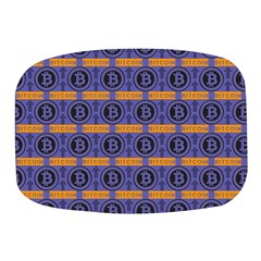 Bitcoin Logo Pattern Mini Square Pill Box by ExtraAwesomeSauce