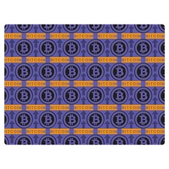 Bitcoin Logo Pattern Premium Plush Fleece Blanket (extra Small) by ExtraAwesomeSauce