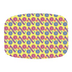 Colorful Bitcoin Pattern Mini Square Pill Box by ExtraAwesomeSauce
