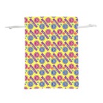 Colorful Bitcoin Pattern Lightweight Drawstring Pouch (S) Back