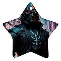 Cyberpunk Demon Samurai Star Ornament (two Sides) by AwesomeSauce