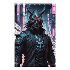 Cyberpunk Demon Samurai Shower Curtain 48  X 72  (small)  by AwesomeSauce