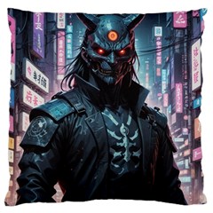 Cyberpunk Demon Samurai Standard Premium Plush Fleece Cushion Case (two Sides) by AwesomeSauce