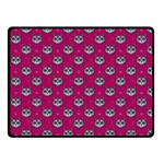 Calavera Cat Art Pattern Two Sides Fleece Blanket (Small) 45 x34  Blanket Back