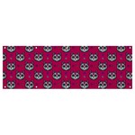 Calavera Cat Art Pattern Banner and Sign 12  x 4  Front