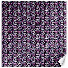 Sugar Skull Cat Pattern Canvas 20  X 20  by ExtraAwesomeSauce