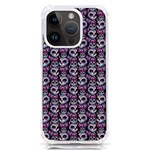 Sugar Skull Cat Pattern iPhone 14 Pro TPU UV Print Case Front