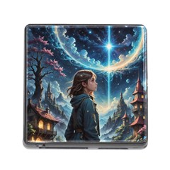 Enchanting Fantasy Night Sky Scene Memory Card Reader (square 5 Slot) by ExtraAwesomeSauce