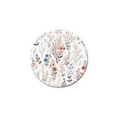 Flowers Design Floral Golf Ball Marker by Posterlux