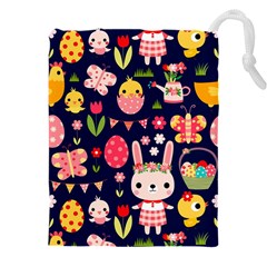 Bunny - Easter Pattern Drawstring Pouch (4xl) by kyorashop23